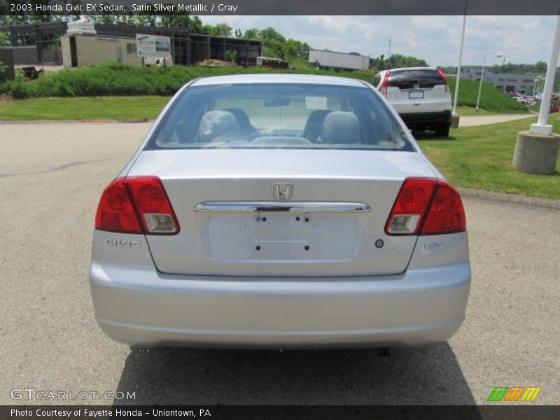 Satin Silver Metallic / Gray 2003 Honda Civic EX Sedan