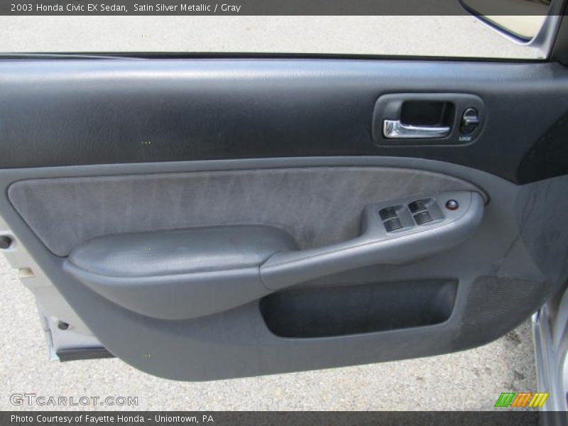 Satin Silver Metallic / Gray 2003 Honda Civic EX Sedan