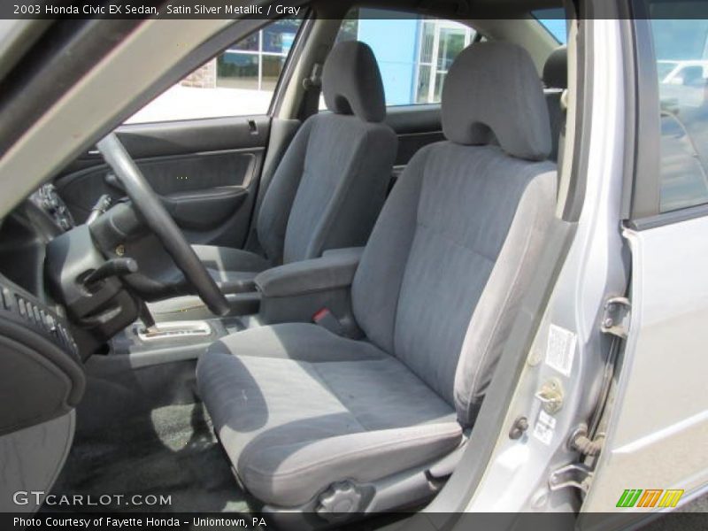 Satin Silver Metallic / Gray 2003 Honda Civic EX Sedan