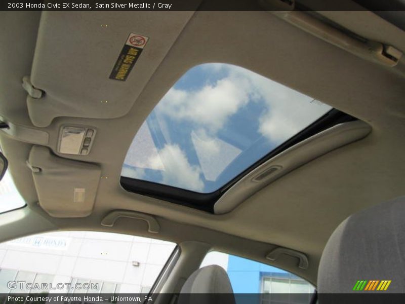 Satin Silver Metallic / Gray 2003 Honda Civic EX Sedan