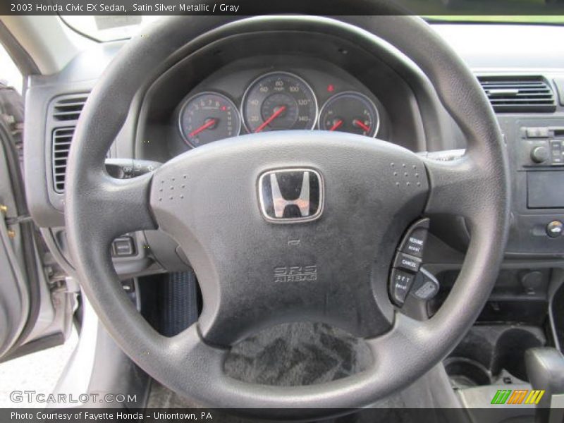 Satin Silver Metallic / Gray 2003 Honda Civic EX Sedan