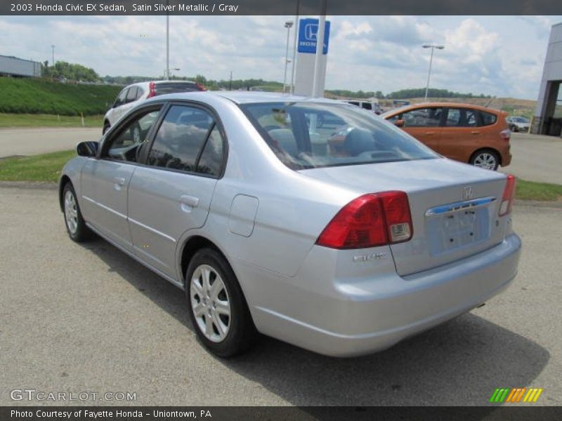 Satin Silver Metallic / Gray 2003 Honda Civic EX Sedan