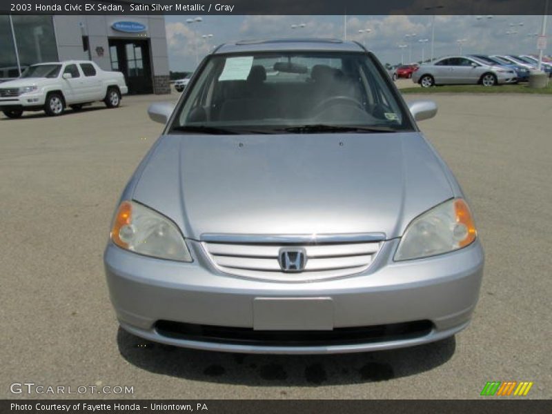Satin Silver Metallic / Gray 2003 Honda Civic EX Sedan