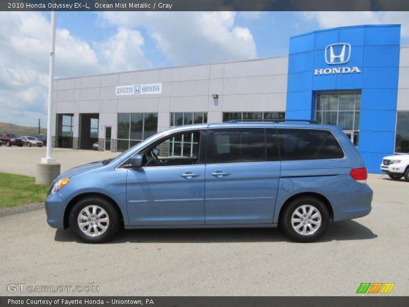 Ocean Mist Metallic / Gray 2010 Honda Odyssey EX-L