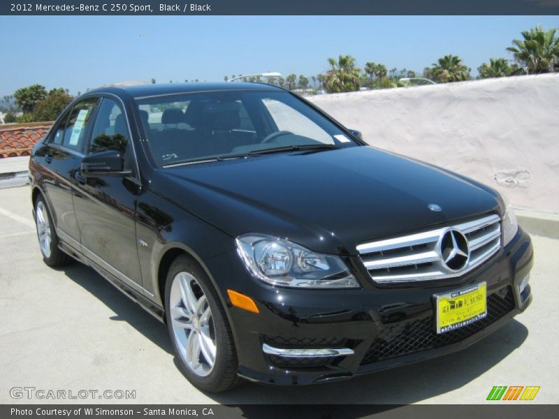 Black / Black 2012 Mercedes-Benz C 250 Sport