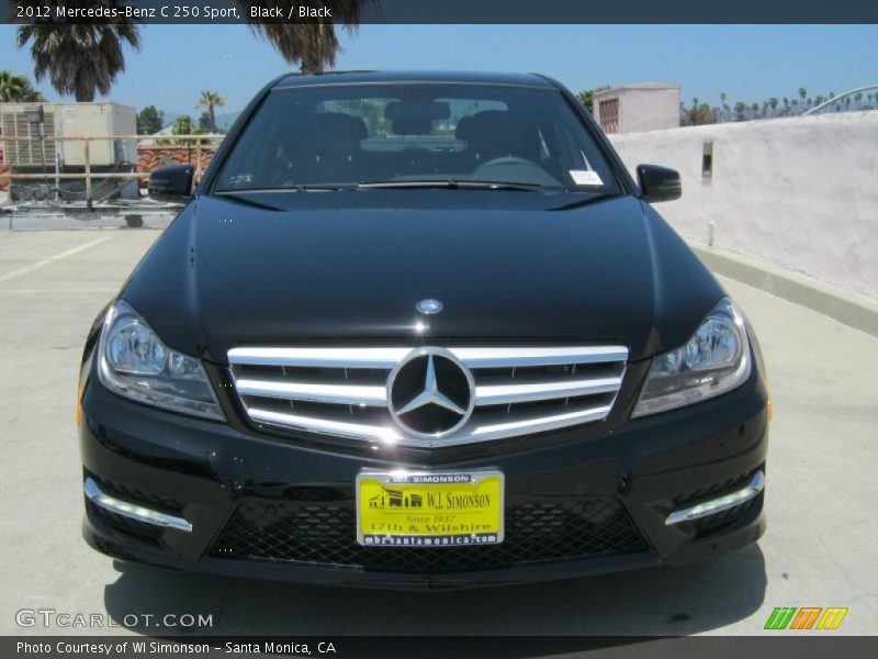 Black / Black 2012 Mercedes-Benz C 250 Sport