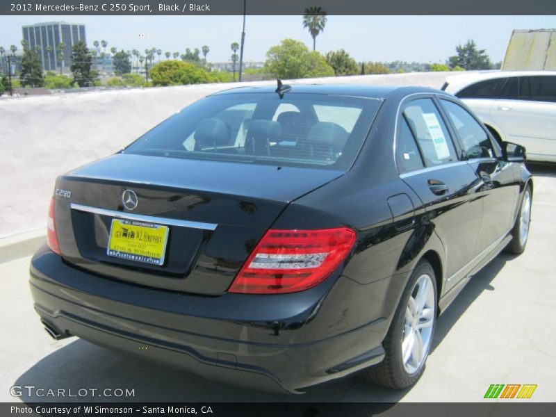 Black / Black 2012 Mercedes-Benz C 250 Sport
