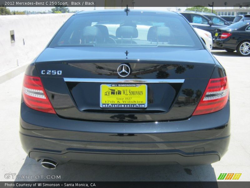 Black / Black 2012 Mercedes-Benz C 250 Sport