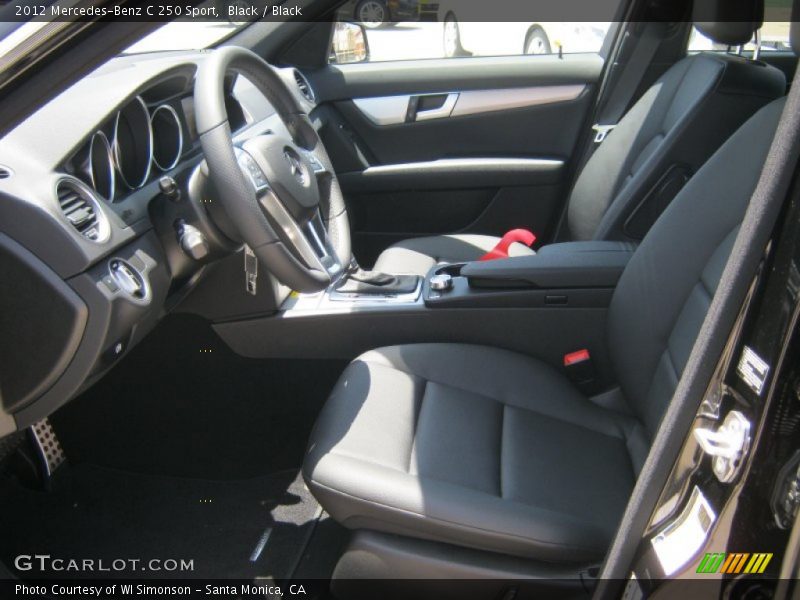 Black / Black 2012 Mercedes-Benz C 250 Sport
