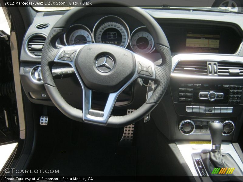 Black / Black 2012 Mercedes-Benz C 250 Sport