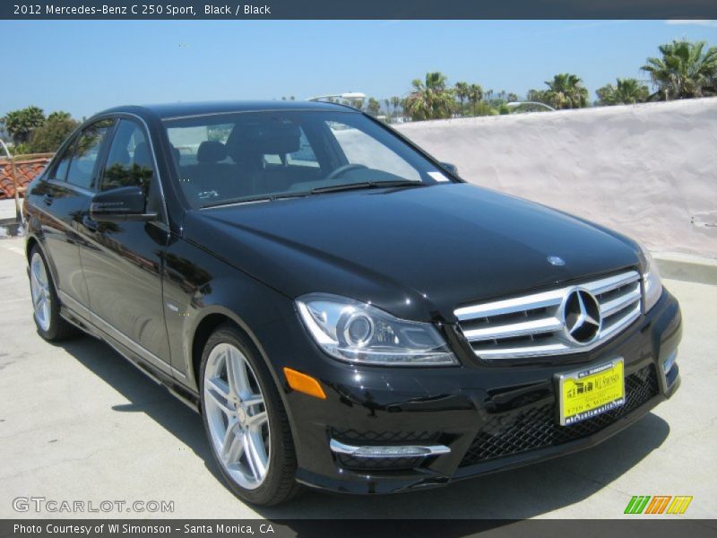Black / Black 2012 Mercedes-Benz C 250 Sport