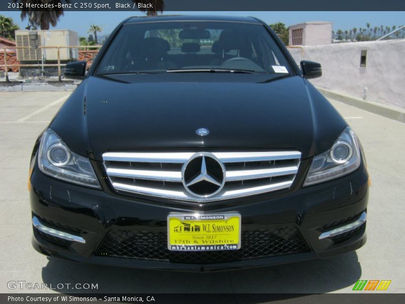 Black / Black 2012 Mercedes-Benz C 250 Sport