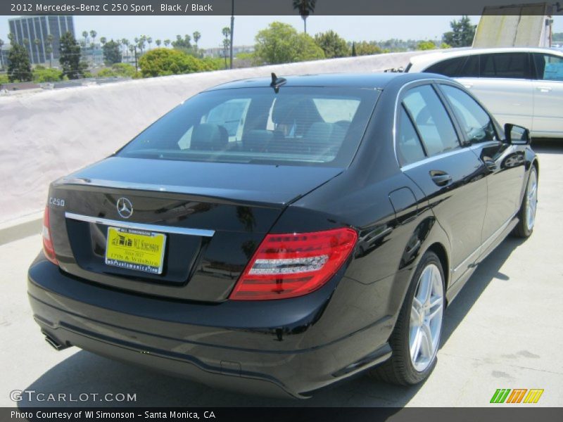 Black / Black 2012 Mercedes-Benz C 250 Sport