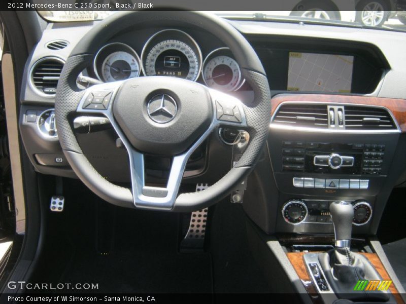 Black / Black 2012 Mercedes-Benz C 250 Sport