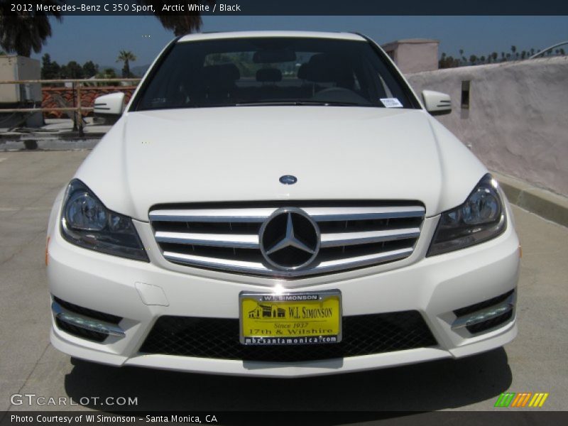 Arctic White / Black 2012 Mercedes-Benz C 350 Sport