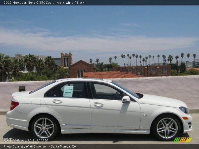Arctic White / Black 2012 Mercedes-Benz C 350 Sport