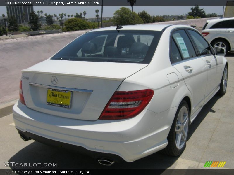 Arctic White / Black 2012 Mercedes-Benz C 350 Sport