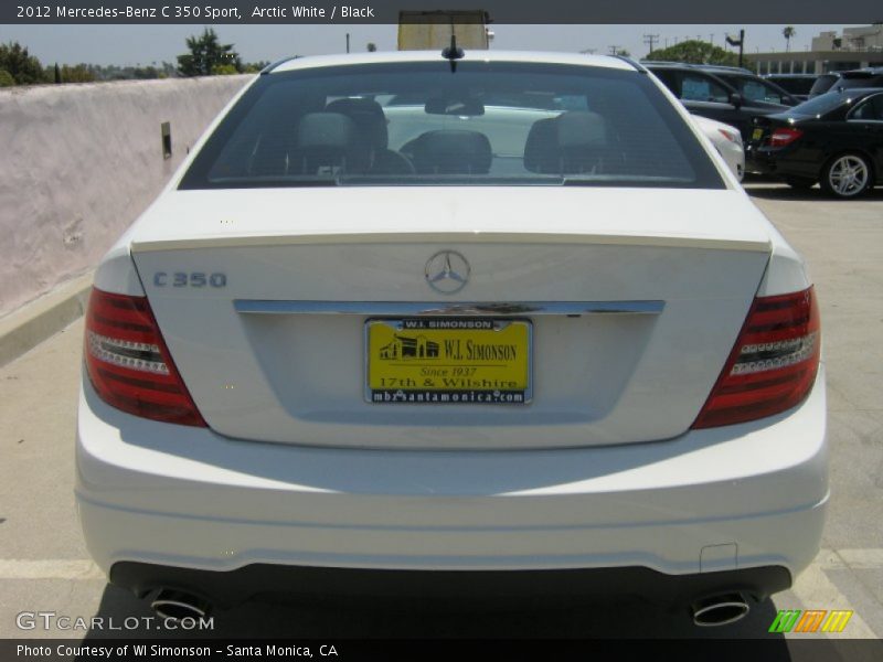 Arctic White / Black 2012 Mercedes-Benz C 350 Sport
