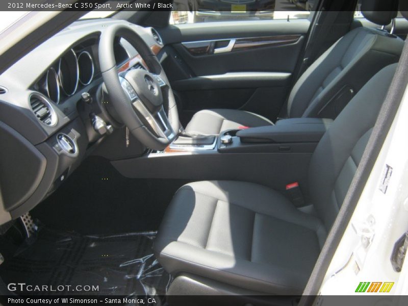 Arctic White / Black 2012 Mercedes-Benz C 350 Sport