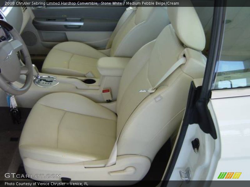 Stone White / Medium Pebble Beige/Cream 2008 Chrysler Sebring Limited Hardtop Convertible
