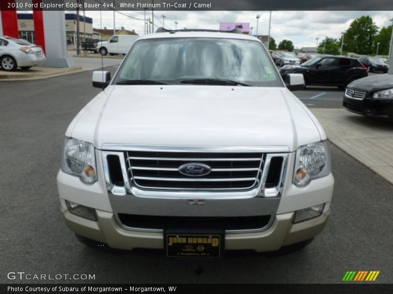 White Platinum Tri-Coat / Camel 2010 Ford Explorer Eddie Bauer 4x4