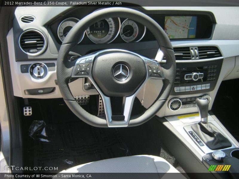 Palladium Silver Metallic / Ash 2012 Mercedes-Benz C 350 Coupe