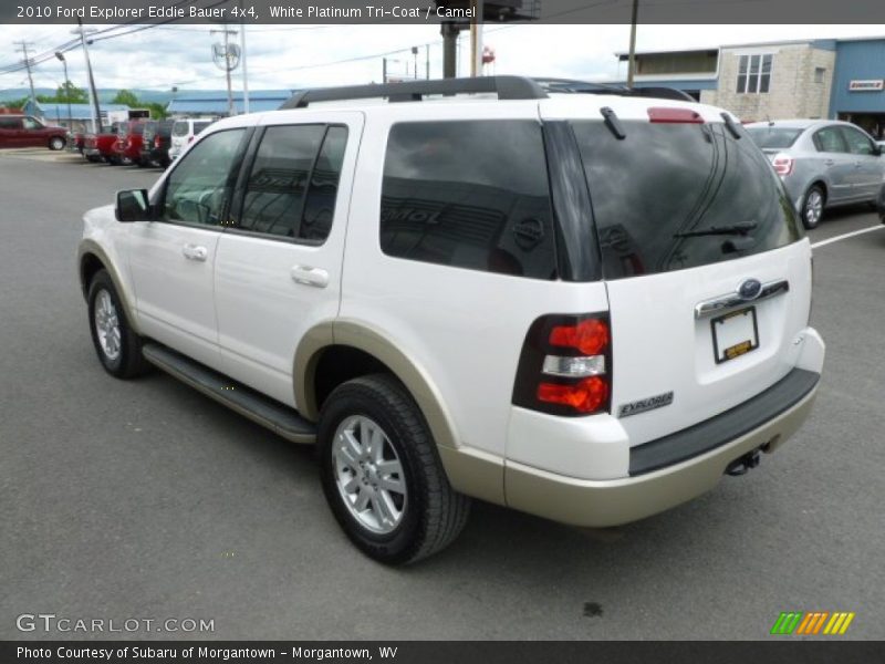 White Platinum Tri-Coat / Camel 2010 Ford Explorer Eddie Bauer 4x4