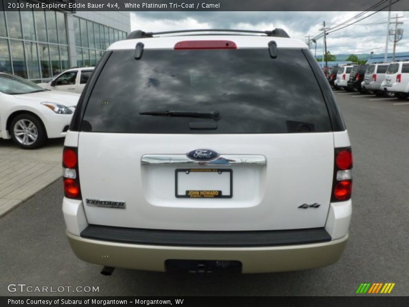 White Platinum Tri-Coat / Camel 2010 Ford Explorer Eddie Bauer 4x4