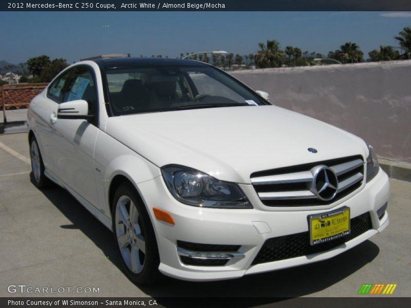 Arctic White / Almond Beige/Mocha 2012 Mercedes-Benz C 250 Coupe
