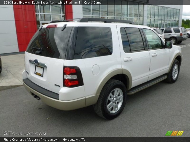 White Platinum Tri-Coat / Camel 2010 Ford Explorer Eddie Bauer 4x4