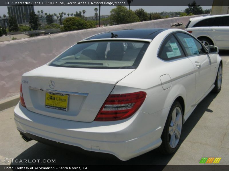 Arctic White / Almond Beige/Mocha 2012 Mercedes-Benz C 250 Coupe
