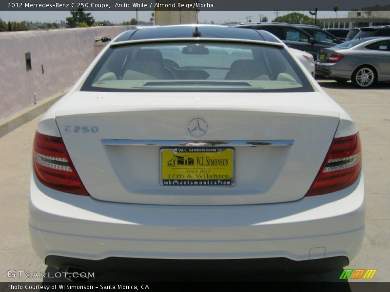 Arctic White / Almond Beige/Mocha 2012 Mercedes-Benz C 250 Coupe