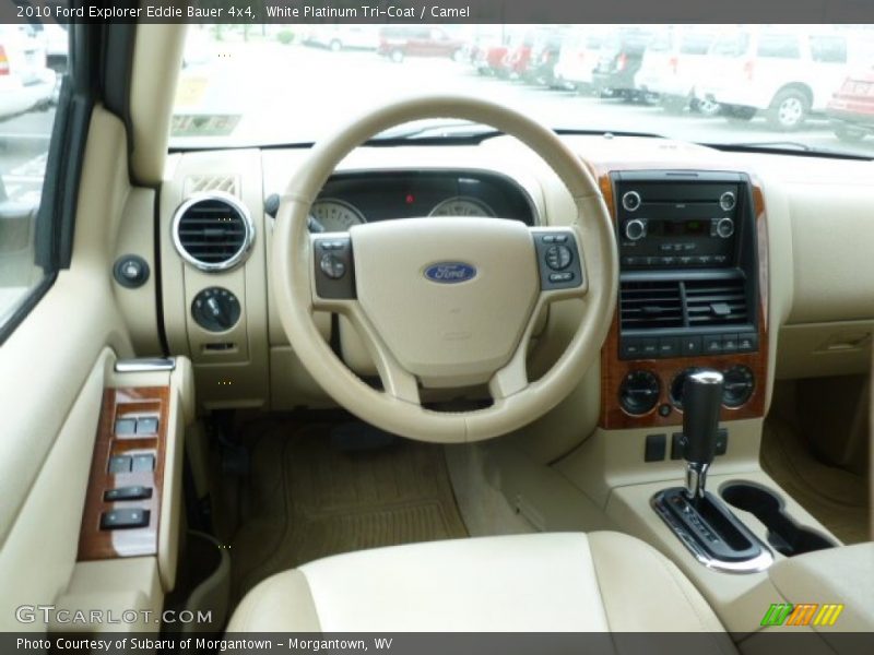 White Platinum Tri-Coat / Camel 2010 Ford Explorer Eddie Bauer 4x4