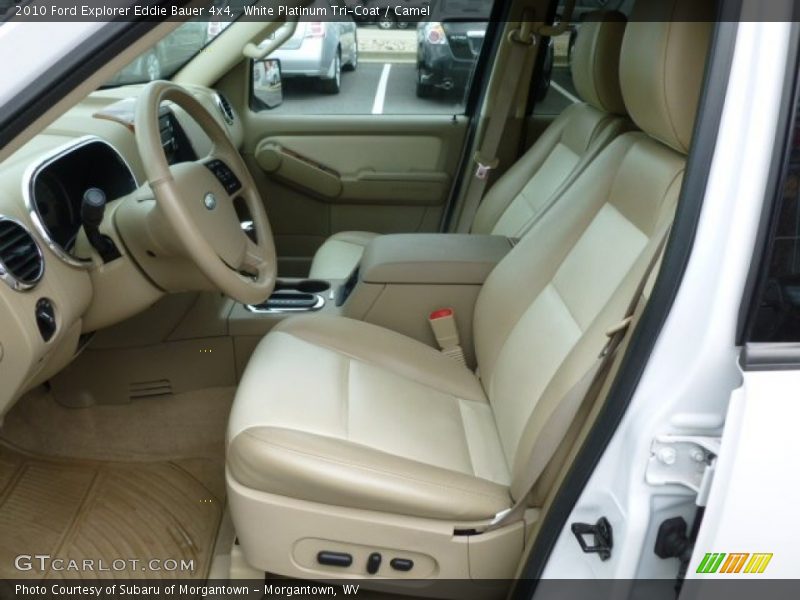 White Platinum Tri-Coat / Camel 2010 Ford Explorer Eddie Bauer 4x4
