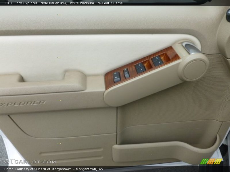 White Platinum Tri-Coat / Camel 2010 Ford Explorer Eddie Bauer 4x4