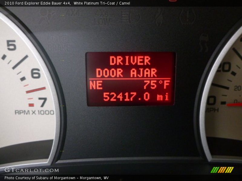 White Platinum Tri-Coat / Camel 2010 Ford Explorer Eddie Bauer 4x4