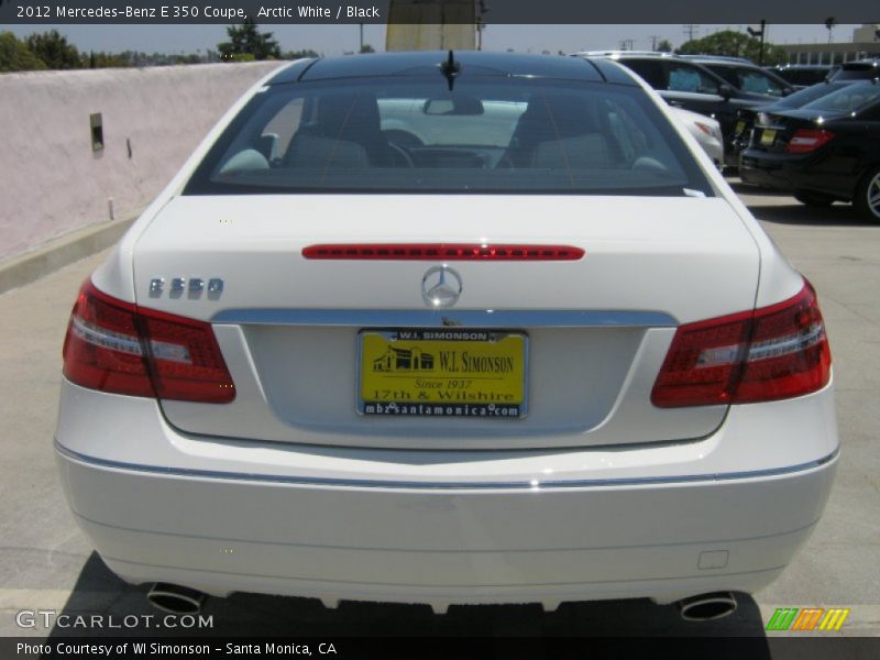 Arctic White / Black 2012 Mercedes-Benz E 350 Coupe