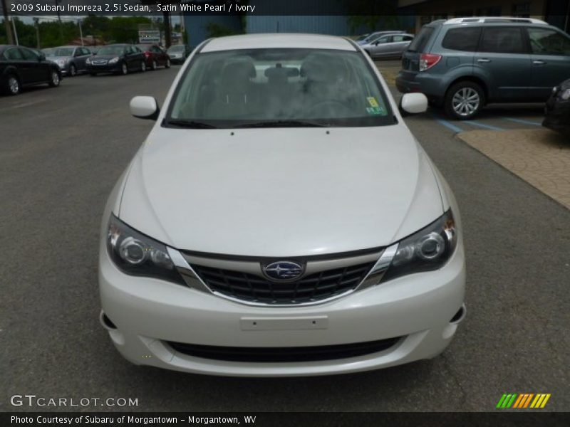 Satin White Pearl / Ivory 2009 Subaru Impreza 2.5i Sedan
