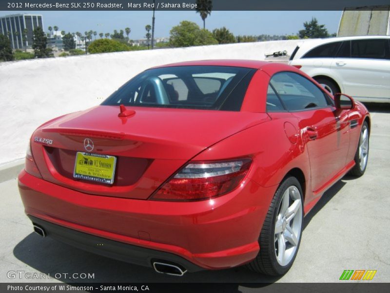 Mars Red / Sahara Beige 2012 Mercedes-Benz SLK 250 Roadster