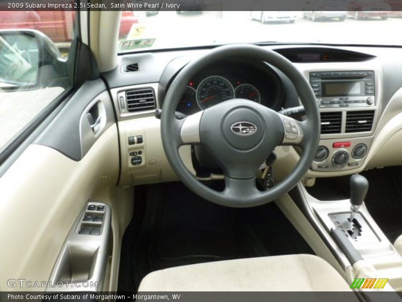 Satin White Pearl / Ivory 2009 Subaru Impreza 2.5i Sedan