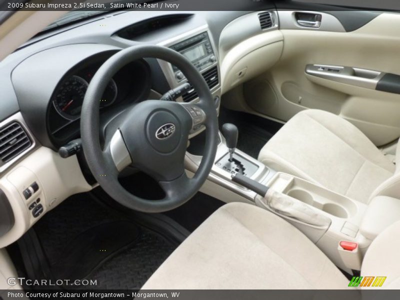 Satin White Pearl / Ivory 2009 Subaru Impreza 2.5i Sedan