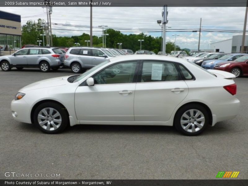 Satin White Pearl / Ivory 2009 Subaru Impreza 2.5i Sedan
