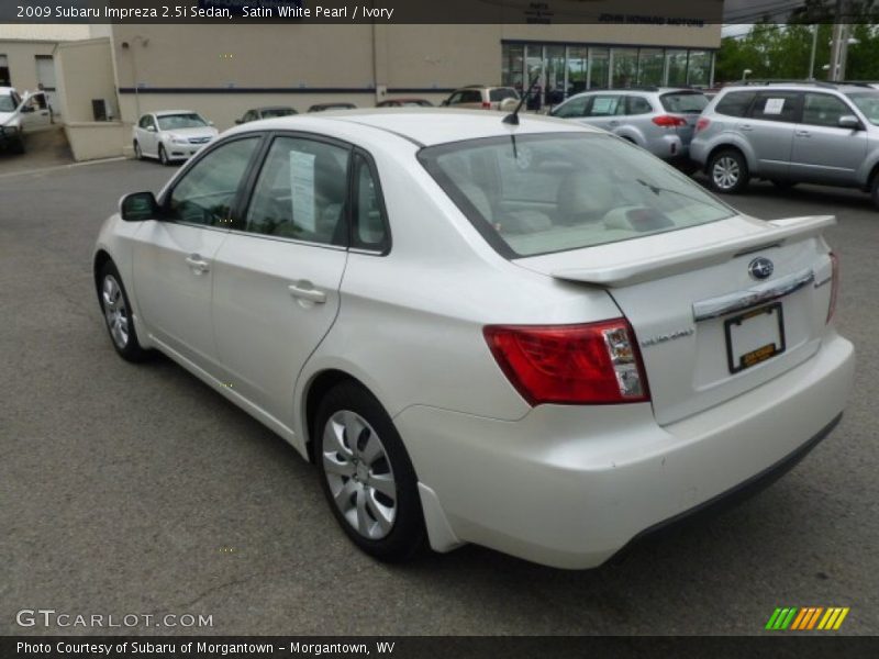 Satin White Pearl / Ivory 2009 Subaru Impreza 2.5i Sedan