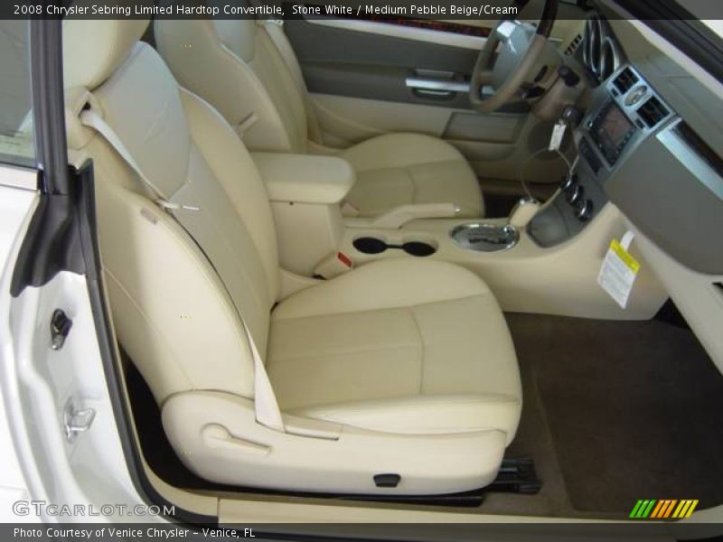 Stone White / Medium Pebble Beige/Cream 2008 Chrysler Sebring Limited Hardtop Convertible