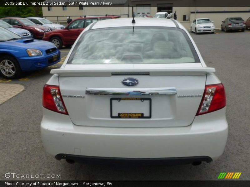Satin White Pearl / Ivory 2009 Subaru Impreza 2.5i Sedan