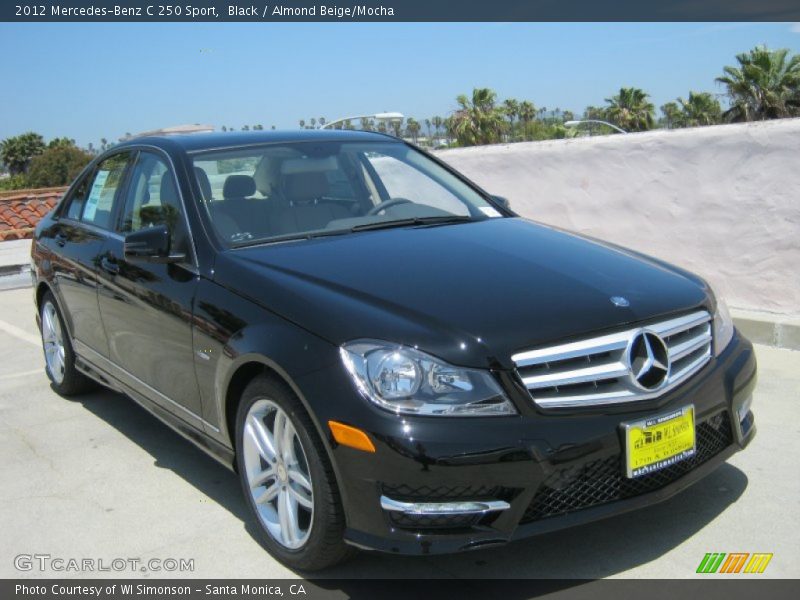 Black / Almond Beige/Mocha 2012 Mercedes-Benz C 250 Sport