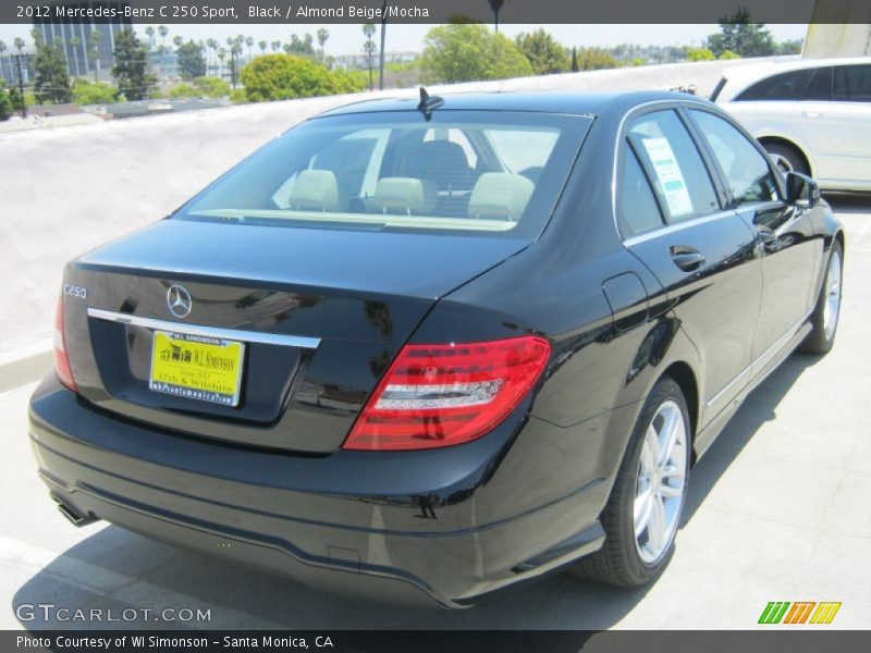Black / Almond Beige/Mocha 2012 Mercedes-Benz C 250 Sport