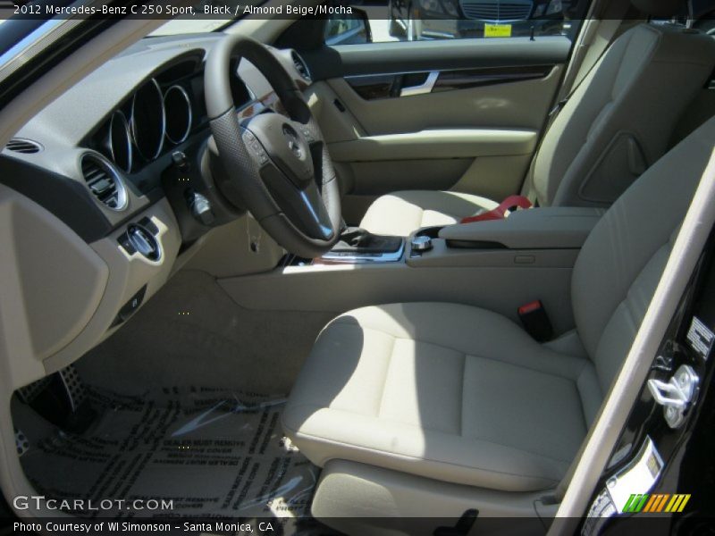 Black / Almond Beige/Mocha 2012 Mercedes-Benz C 250 Sport