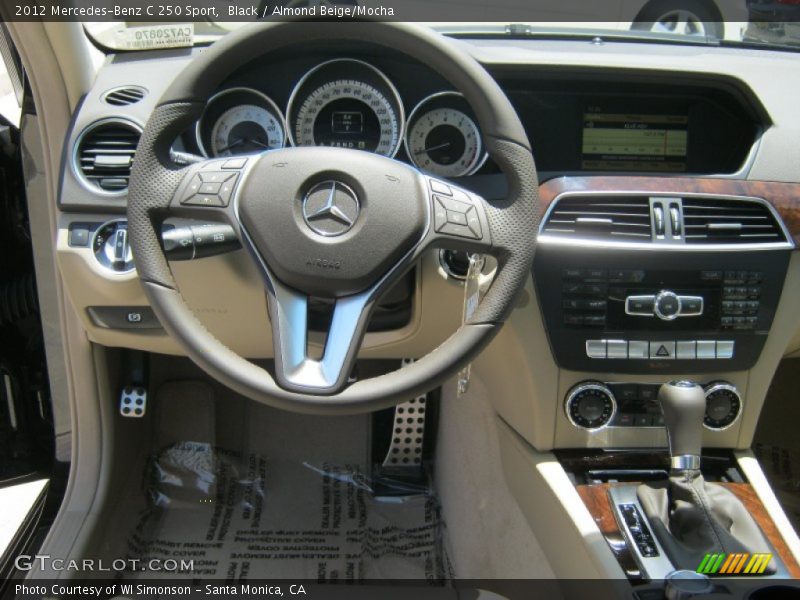 Black / Almond Beige/Mocha 2012 Mercedes-Benz C 250 Sport