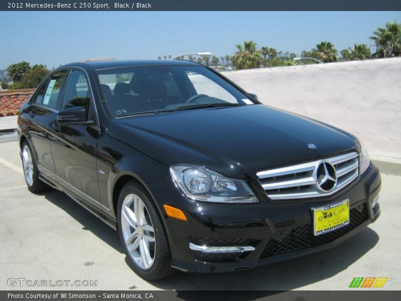 Black / Black 2012 Mercedes-Benz C 250 Sport